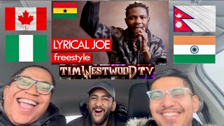 FOREIGNERS REACT TO LYRICAL JOE  TIM WESTWOOD FREESTYLE  VERY FUNNY VIDEO  MUST WATCH  GHANA [upl. by Wales]