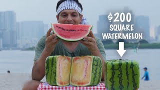 Eating a 200 Square Watermelon ★ ONLY in JAPAN [upl. by Aivataj]