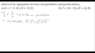 ¿Vectores paralelos o perpendiculares [upl. by Roath]