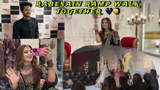 RABESAIN RAMP WALK TOGETHER 😍  HUM BRIDAL COUTURE WEEK  ALL ACTORS ON FIRE 🔥🤩 VLOG BY RABEECA KHAN [upl. by Beauchamp757]