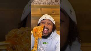 This was the HOTTEST HOT SAUCE for the noodles 😂 I LOVED every second tho🔥 shorts food mukbang [upl. by Lalage228]