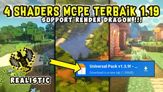 WANJAY🤯  4 SHADERS MCPE SUPPORT RENDER DRAGON TERBAIK CLICKBAIT 11963 🤩 [upl. by Eyram]