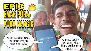 Epic🔥Tipu Penipu modus Anak Ditangkap Polisi Kasus Narkoba  Emak Pura2 Nangis [upl. by Llenor]