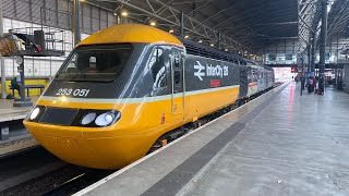 Intercity executive liveried powercar 43184 leaves Leeds [upl. by Sauder]