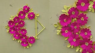 Beautiful Flower Wall Hanging Wall Decoration ideas Paper Flower Craft ideas [upl. by Aknaib23]