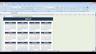 Cara membuat kalender di Microsoft Excel 2007 [upl. by Cummings]