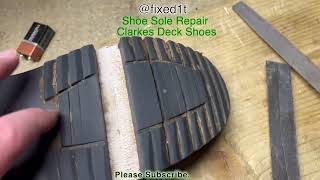 Deck Shoes Sole Repair Of Clarks Deck Shoes [upl. by Kris]