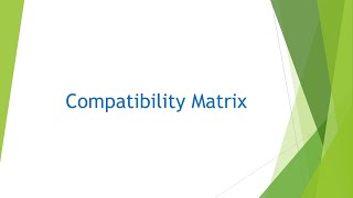 Compatibility Matrix [upl. by Cadmann]