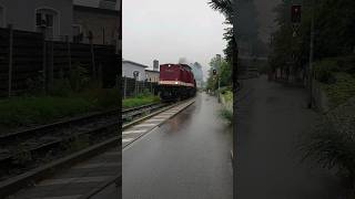 Im schönsten Harzer Regen fährt das Harzkamel 199 874 den Triebwagenumlauf durch Wernigerode [upl. by Pippy286]