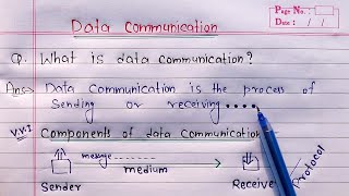 Data Communication in Networking  Components of Data Communication [upl. by Adnael505]