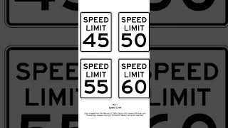 Speed limit 45 50 55 60 roadsigns [upl. by Karlene]