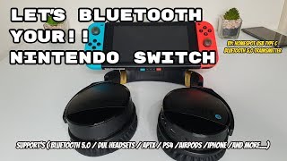 Lets Bluetooth Your Nintendo Switch with HomeSpot Bluetooth 50 Audio Fortnite Compaitable Mic [upl. by Attehcram]