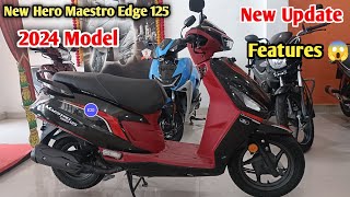 2024 Hero Maestro Edge 125 E20 Bs7 Details Review  On Road Price  Features  New Changes 😱 Mileage [upl. by Keverian]