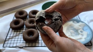 ASMR Baking  Chocolate Espresso Donuts [upl. by Okoyik520]