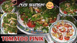 Tomatoo PinikJhal tok Tometoo pinik অসাধারণ ও ইউনিক একটা রেসিপি  ২০২২ [upl. by Gardy]