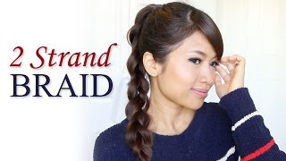 How to 2Strand Braid Ponytail Hair Tutorial  Hairstyles for Long Hair [upl. by Geier]