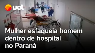 Mulher invade hospital e esfaqueia paciente mais de 30 vezes no interior do Paraná vídeo [upl. by Henson282]