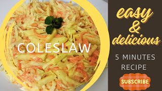 How To Make Coleslaw  Homemade Coleslaw Recipe  Best Coleslaw Recipe Ready in 5 minutes shorts [upl. by Joshia]