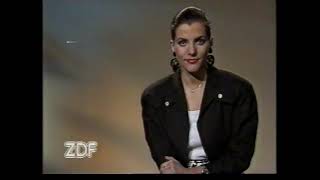 ZDF Ansage Birgit Schrowange  quotMädchenjahre einer Königinquot 09041989 [upl. by Aietal]