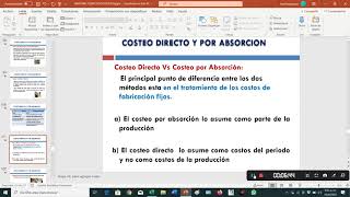 EJEMPLO 1 MÉTODO DE COSTEO POR ABSORCIÓN Y VARIABLE [upl. by Ariaek807]