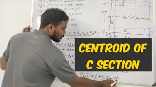 Centroid of C section  Centroid of Channel Section  Engineering Mechanics  Strength of Materials [upl. by Nylesoy]