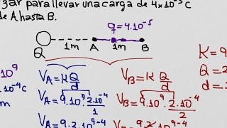 Se tiene una carga Q2x104C como se muestra en la figura Calcular el potencial en los [upl. by Carlina80]