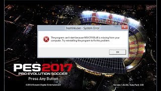 Cara memperbaiki MSVCR100dll pada PES2017 100 Succes [upl. by Assina]