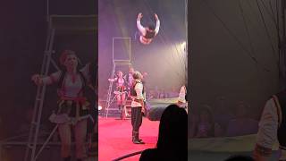 GravityDefying Launch Aerial Acrobat Catapults onto Mat at Circus Vargas 🎪✨ [upl. by Nalrah]