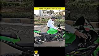 Police vs bikers 😨 bike shorts youtubeshorts [upl. by Milton]