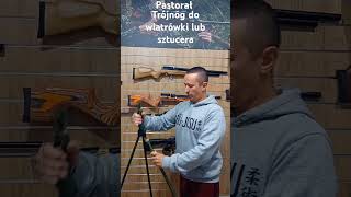 Trójnóg pastorał myśliwski do wiatrówki airgun hobby hunting [upl. by Adnarim]