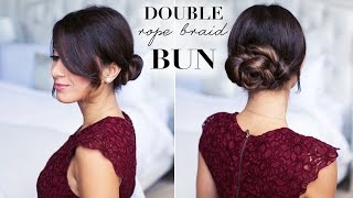 Double Rope Bun Hair Tutorial [upl. by Aelrac353]