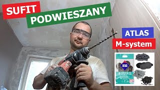 Sufit podwieszany Atlas Msystem 2 Poziomowanie krążków pod płyty gk Remont przedpokoju 4 [upl. by Pasadis]