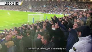 ‼️ FAN CAM ‼️ Leeds and Man City banter  Leeds 13 Man City [upl. by Harpp]