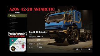 AZOV 4220 Antarctic SNOWRUNNER ALL Upgrade Locations [upl. by Hitt]