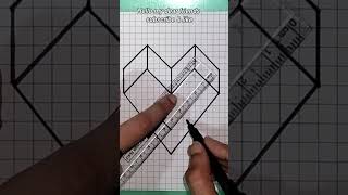 3D Heart ❤️ Drawing  jkr360 drawing art howtodraw illusion 3d 3dart shorts drawing yt20 [upl. by Christie832]