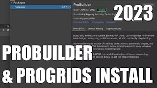 Install ProBuilder amp ProGrids in 2 Minutes 2023 [upl. by Adis]