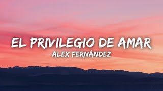 Alex Fernández  El Privilegio de Amar LetraLyrics [upl. by Yrehcaz983]