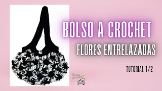 Cómo Tejer un Bolso a Crochet con Flores Entrelazadas  Parte 12 Tutorial Fácil  Saekita [upl. by Sherburn]