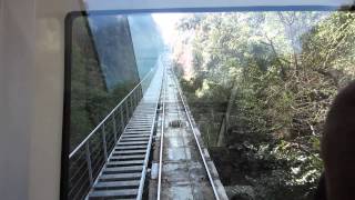 Train up to Sant Jeromi mount Montserrat monastery Spain [upl. by Langsdon]