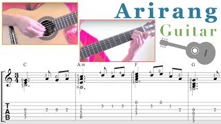 Arirang  Korean Guitar Notation  TAB [upl. by Kevyn]