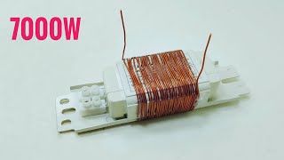 Free Electricity Generator 7000W Into 220V Permagnet Copper Coli Light Bulb Activity Idea [upl. by Anglim]