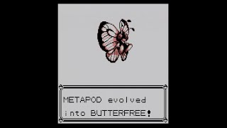 Pokemon RedBlue  Evolving Caterpie to MetapodButterfree [upl. by Lossa]