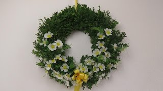 Frühlingsdeko ❁ Türkranz mit Kunstblumen ❁ Floristik Anleitung ❁ Deko Ideen mit FloraShop [upl. by Krischer]