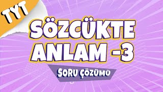 TYT Türkçe  Sözcükte Anlam 3 Soru Çözümü  2022 hedefekoş [upl. by Levitt]