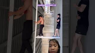 KAMERA TERBALIK ⁉️ parkour martialarts kungfu ketinggian prank kameraterbaik bola [upl. by Onaled526]