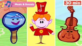 The Notekins  Learn Musical Instruments for Kids  Early Learning Videos  Cello  Maraca [upl. by Ellesirg]