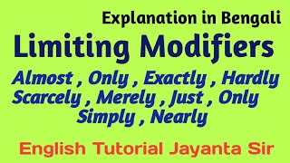 Limiting Modifiers  How to use them  Misplaced Modifier  English Grammar [upl. by Katti]