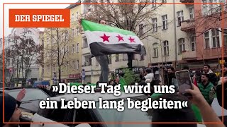 AssadSturz ExilSyrer feiern in Deutschland  DER SPIEGEL [upl. by Penney269]