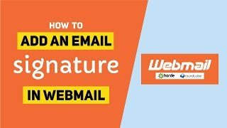 How To Add Email Signatures in Webmail Roundcube [upl. by Iffar]