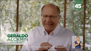 Geraldo Alckmin PSDB diz que irá diminuir pela metade o número de partidos – Pres 2018  Inserção [upl. by Aissirac]